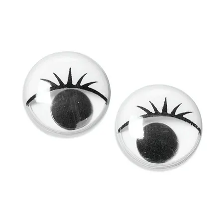 Knorr Prandell Wackelaugen mit Wimpern, 7mm, 20 Stück