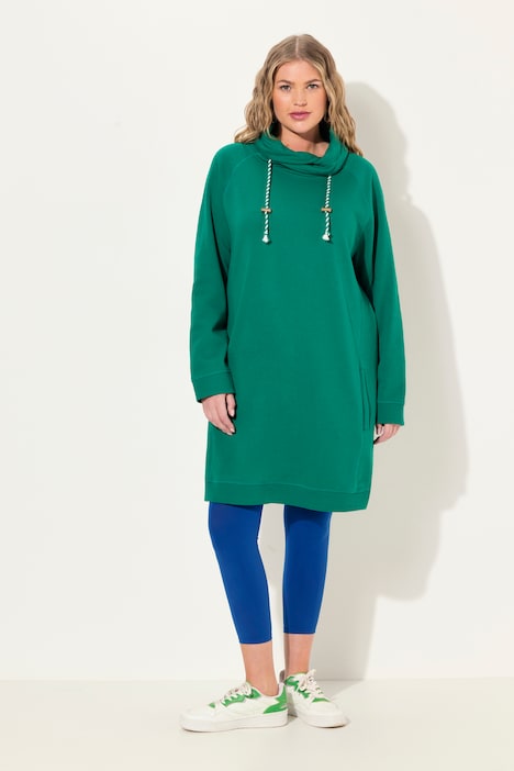 Sweatkleid, Stehkragen, Langarm, Taschen