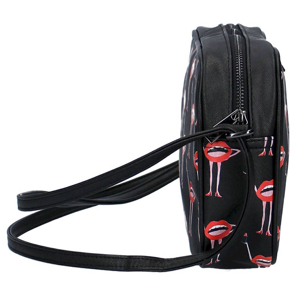 crossbody tas Milky Kiss zwart/rood