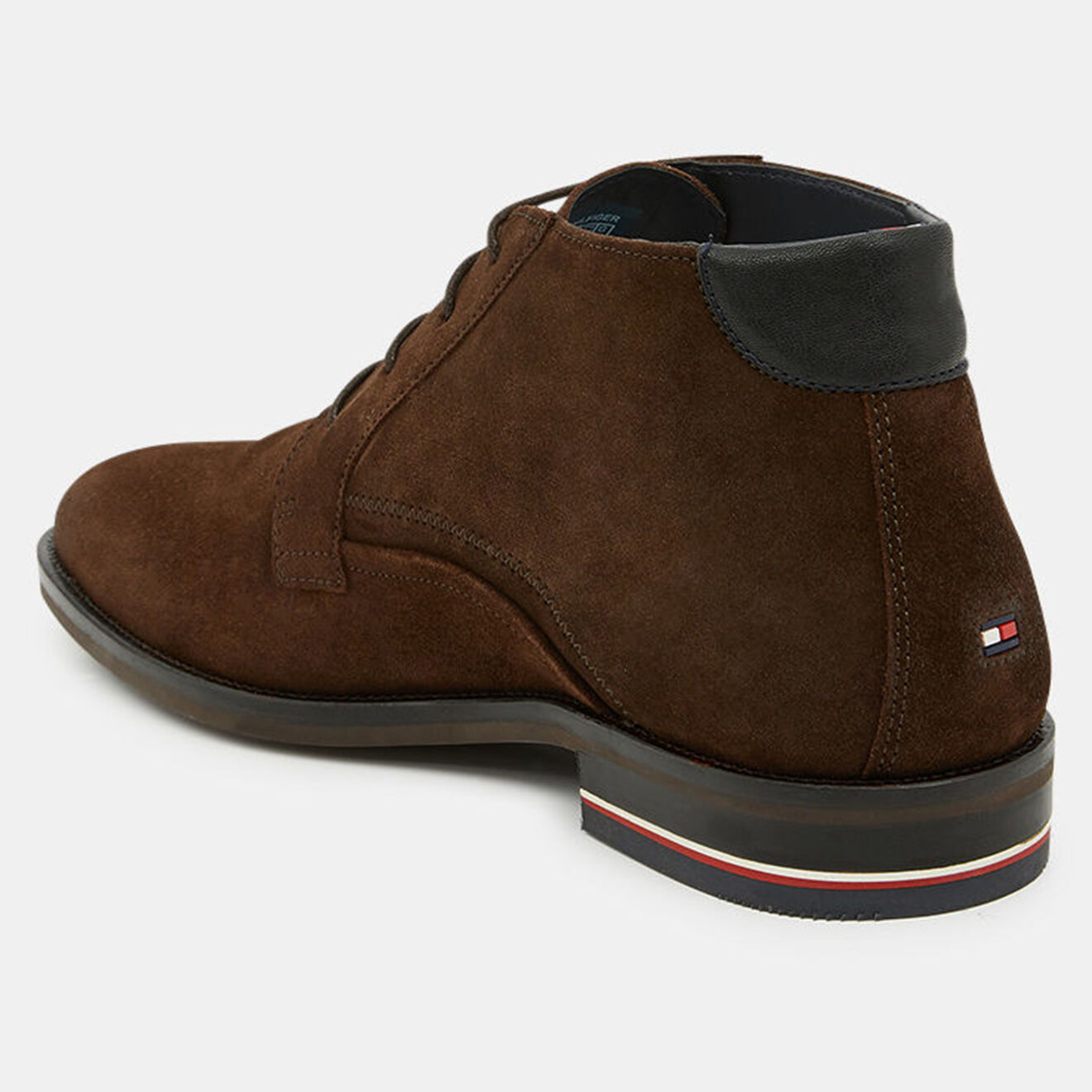 Tommy Hilfiger Desert boots en Velours de Cuir Signature marron