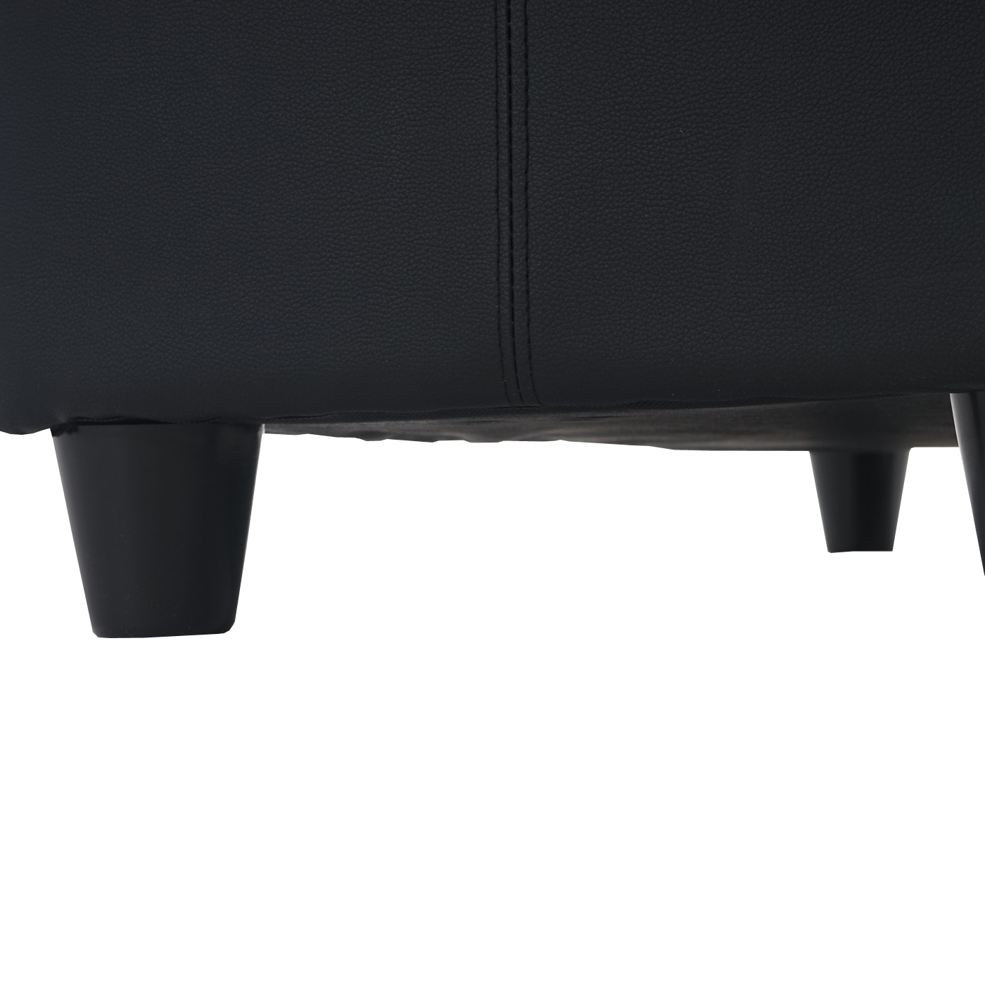Bank Sitzbank mit Aufbewahrung Arezzo XXL, Kunstleder, 180x45x45cm MVG-zertifiziert ~ schwarz matt