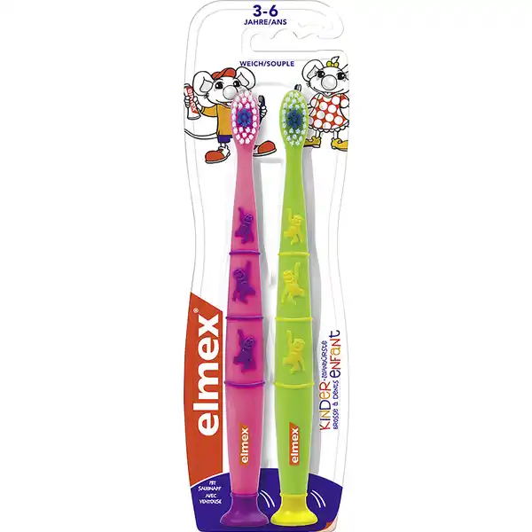 Kinderzahnbürste weich Doppelpack