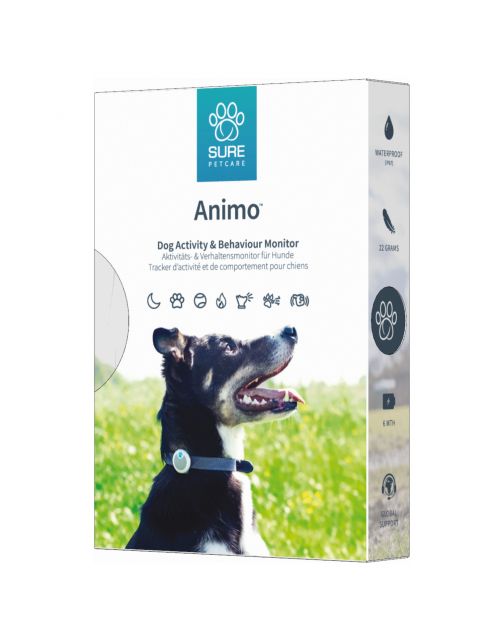 Sure Petcare Animo Gedragsmonitor Voor Honden - Activiteitentracker - 37 mm 22 g Grijs