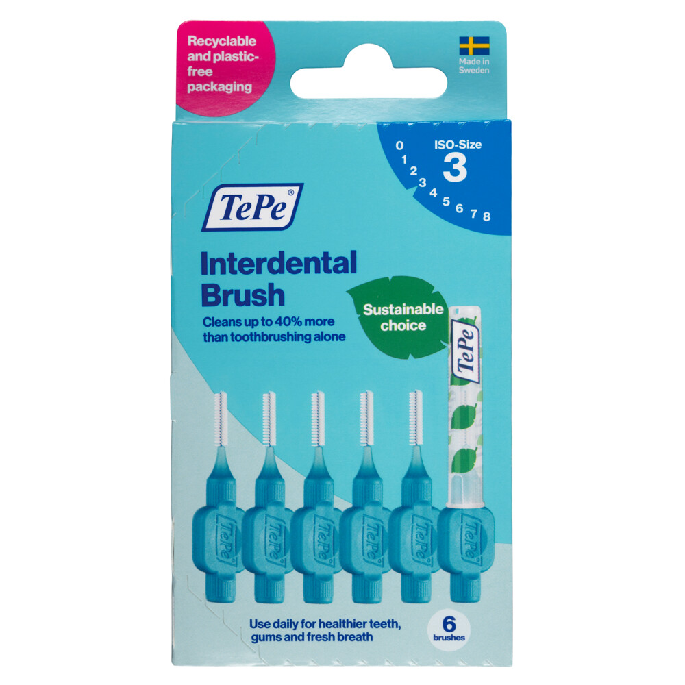 TePe Interdentale Ragers Original 0,6 mm Blauw6 stuks