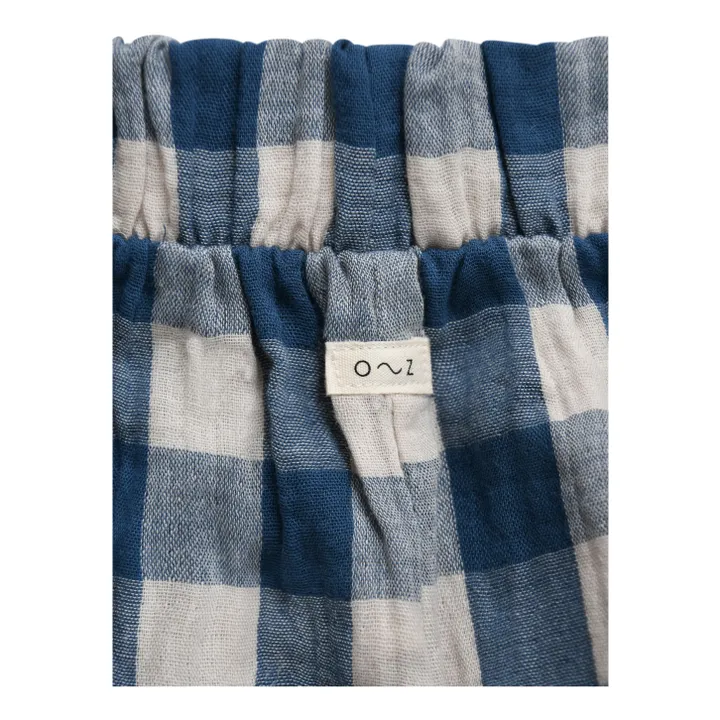 Organic Zoo Combishort Vichy Mousseline | Bleu