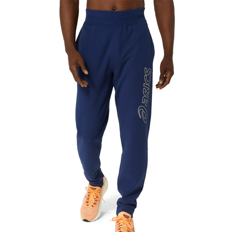 Pantalon de survêtement Asics en molleton bleu marine logo sweatpant