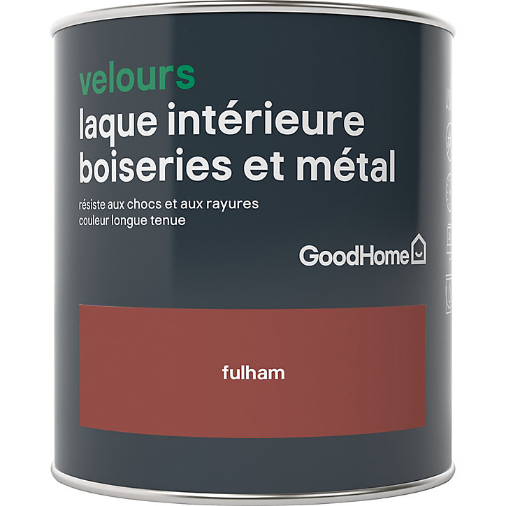 Laque boiseries et métal GoodHome Fulham Velours 0,75L