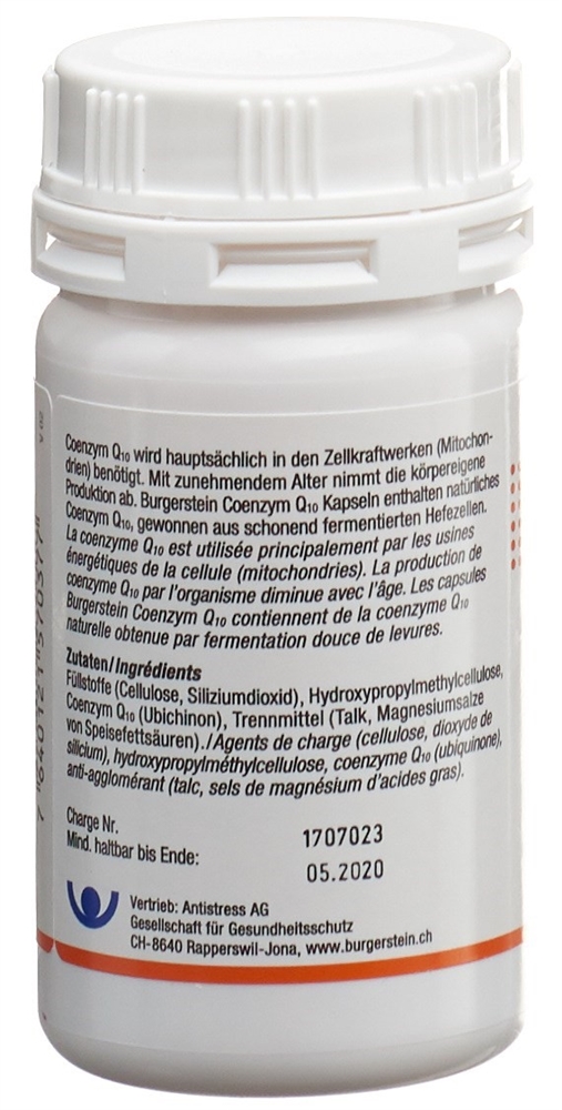 BURGERSTEIN Coenzym Q10 30 mg<br>180 Stück, Hartkapsel