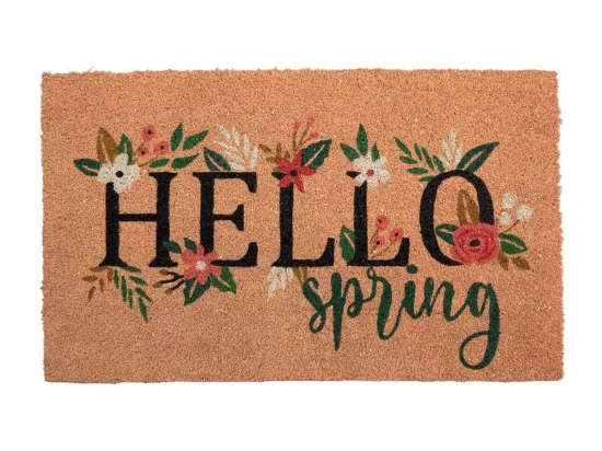 Tapis d'entrée en PVC imprimé rose 45x75
