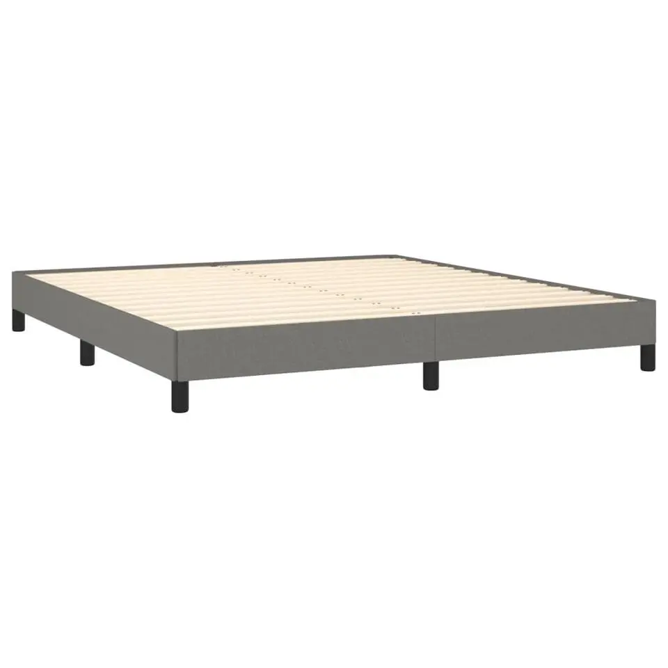 vidaXL - Bed frame zonder matras - Donkergrijs - Stof - 160x200 cm