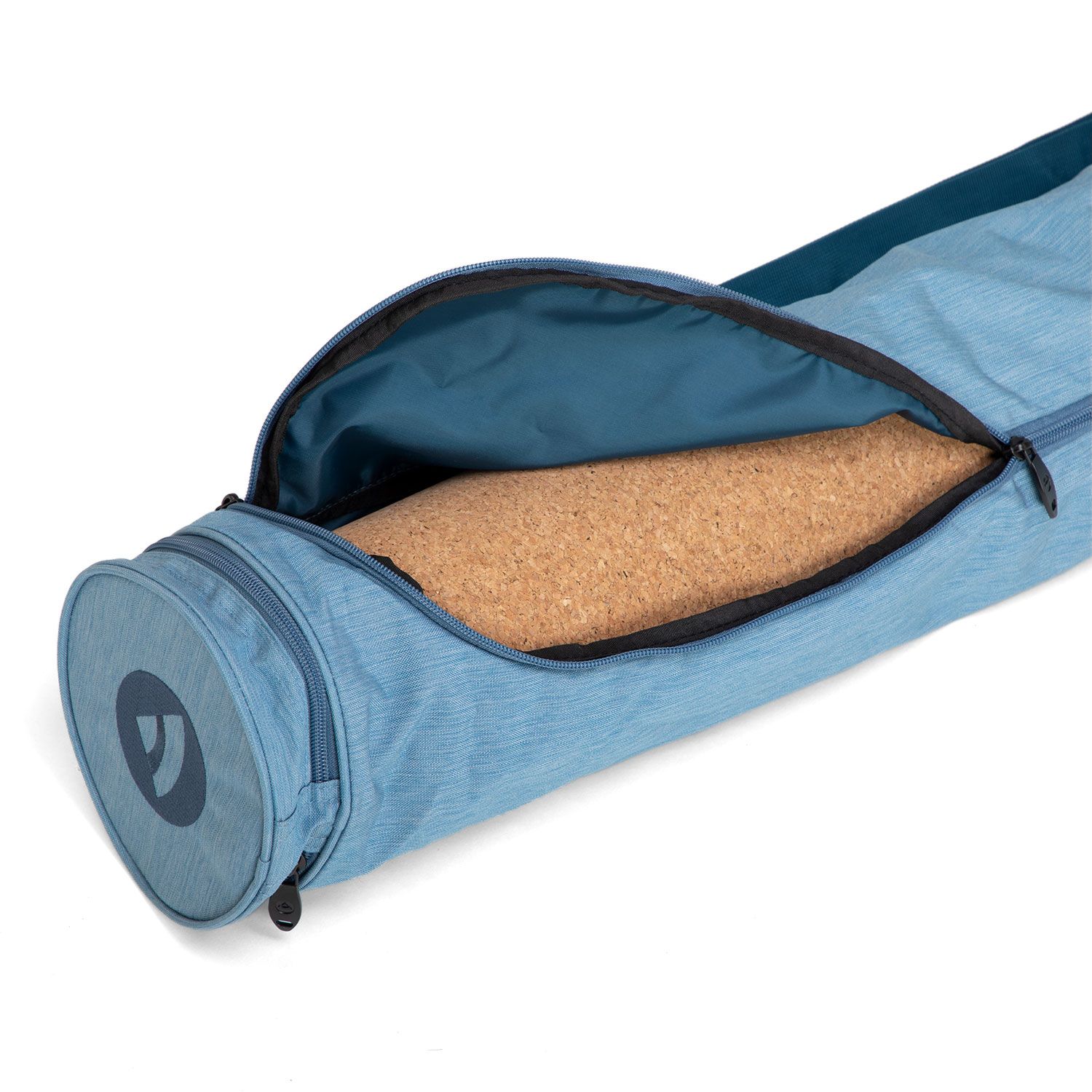 bodhi Yogamatten Tasche Asana Bag XXL 80  graublau meliert , Polyester/Polyamide bestickt