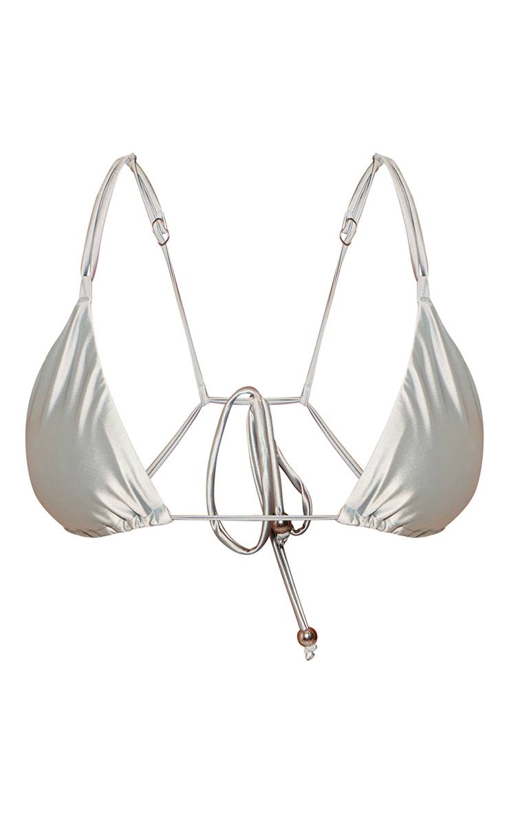 Bleu Pâle Haut De Bikini Triangle Shine Swim