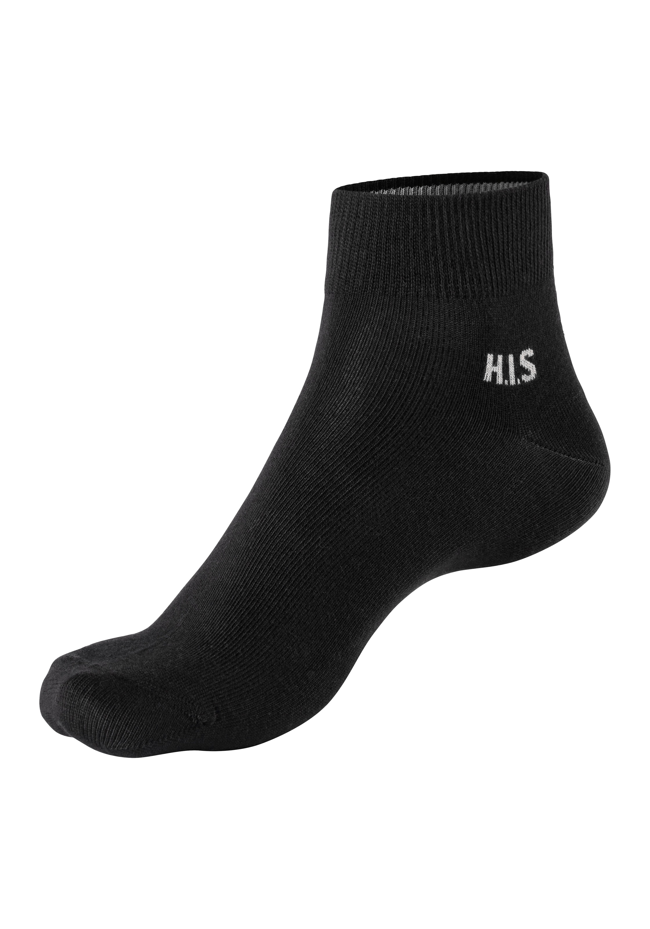 H.I.S Kurzsocken Packung, 10 Stk. tlg. mit farbigem Innenbund
