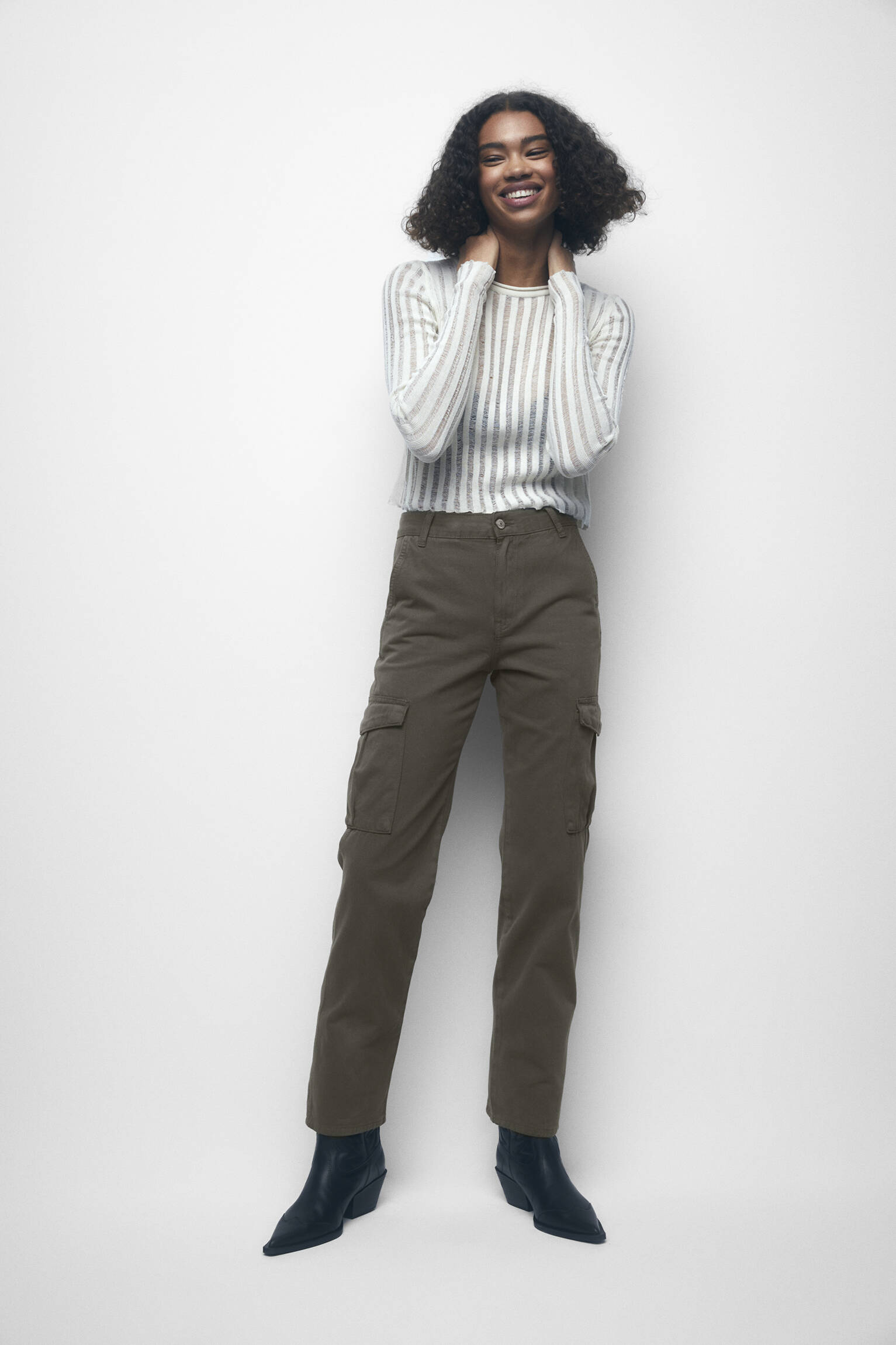 CALÇA CARGO RETA - CÁQUI