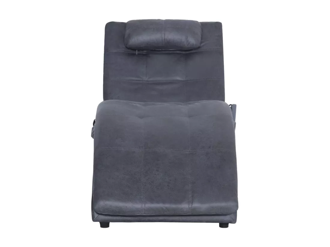 Prolenta Premium - Chaise longue de massage avec oreiller Gris Similicuir daim