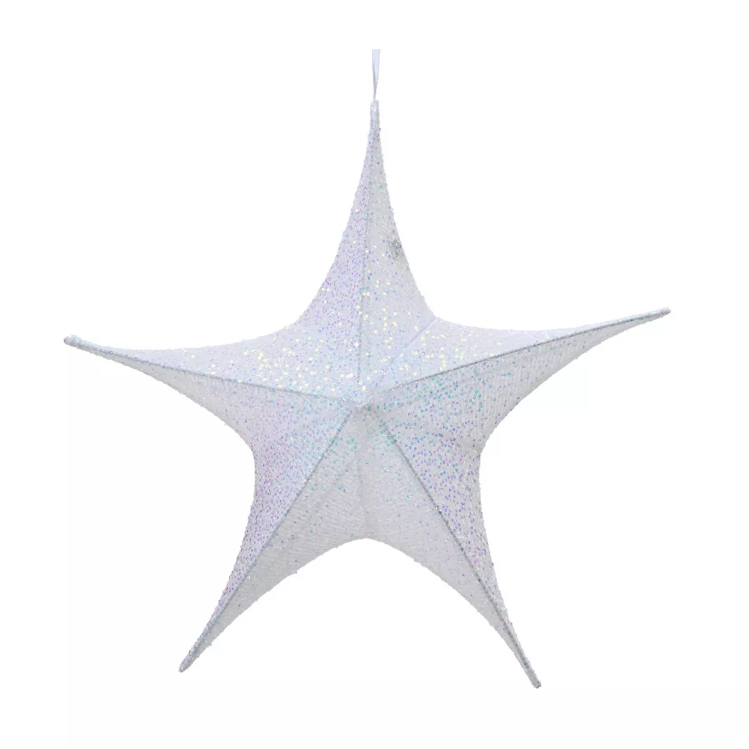 Suspension géante (D135 cm) Étoile de Noël Christmas pailleté Irisé