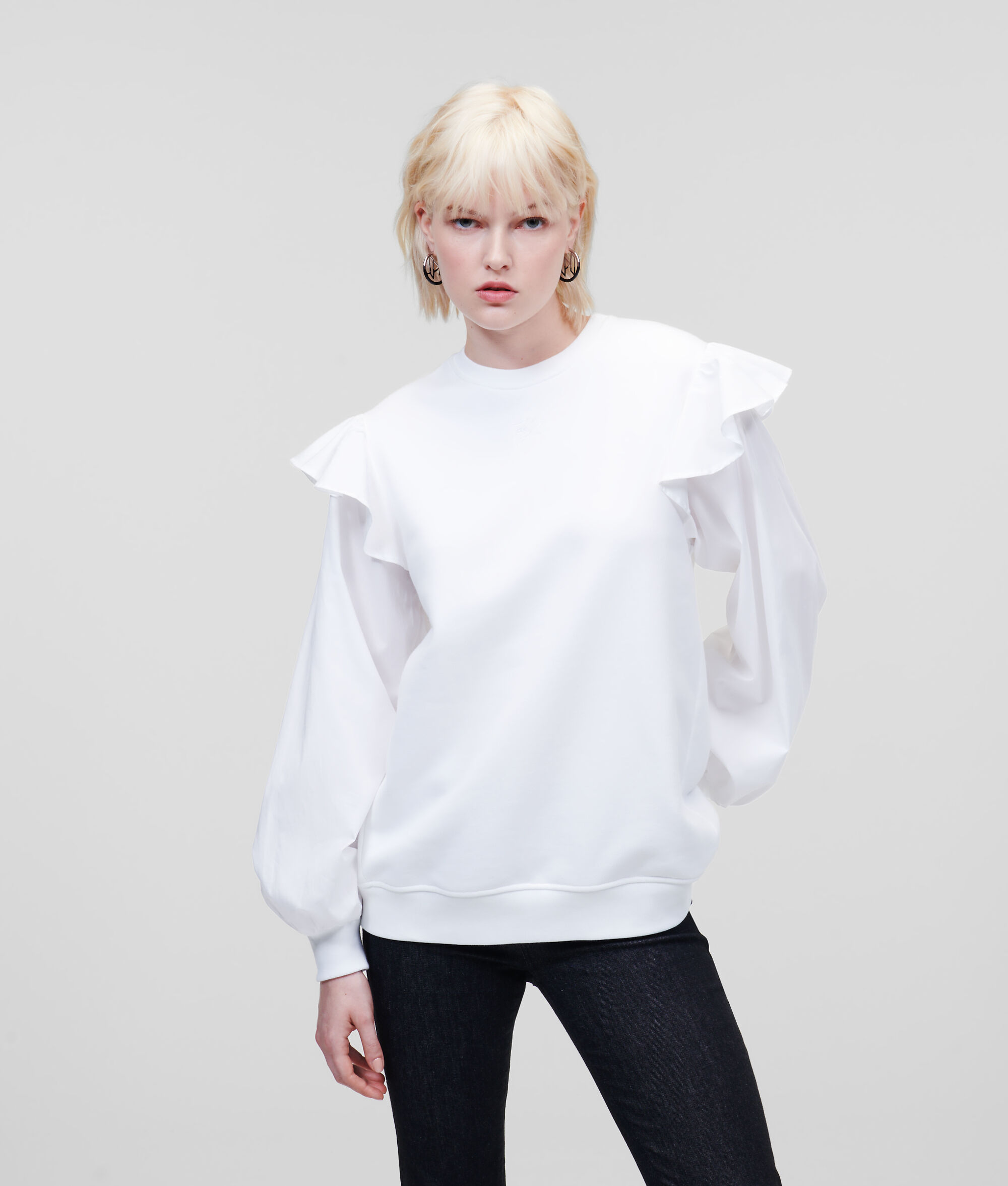 SWEAT-SHIRT EN TISSU MÉLANGÉ