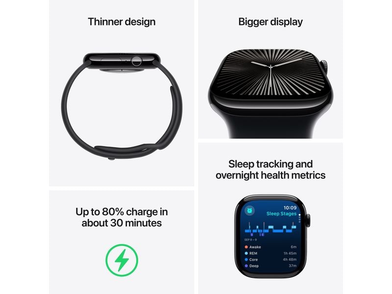 Apple Watch Series 10 42 mm LTE Titanium Gold Loop Eine glatte Zehn