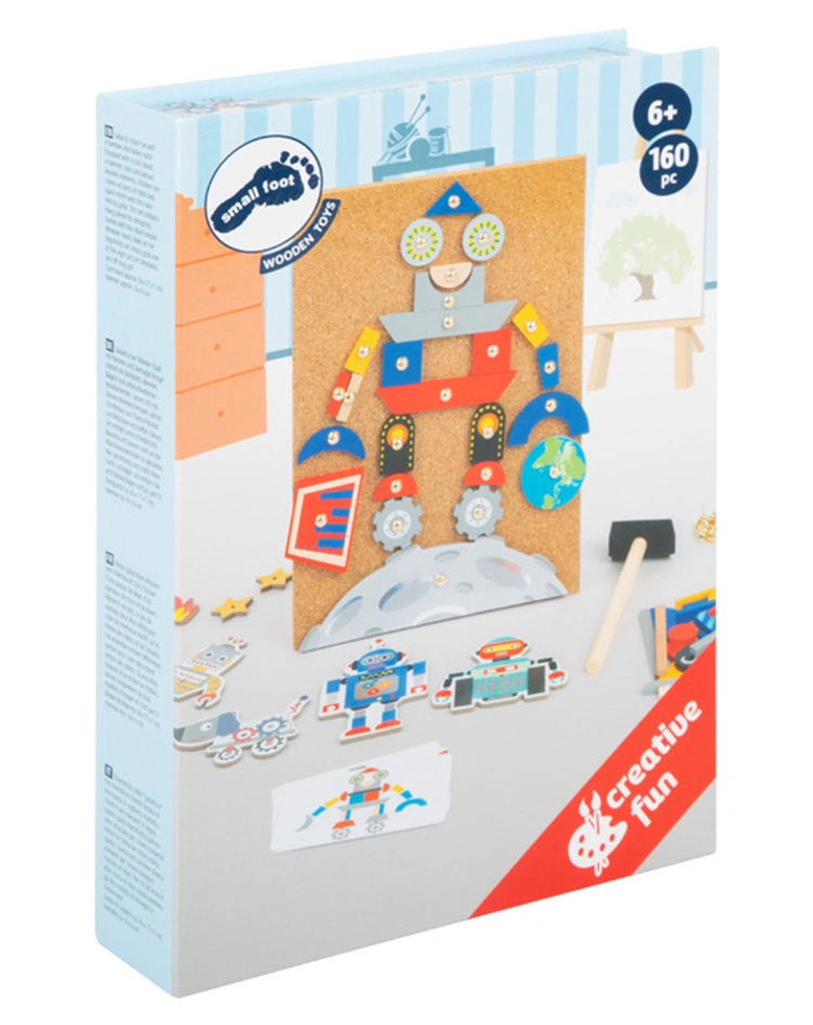 Hämmerchenspiel ROBOTER 160-teilig aus Holz