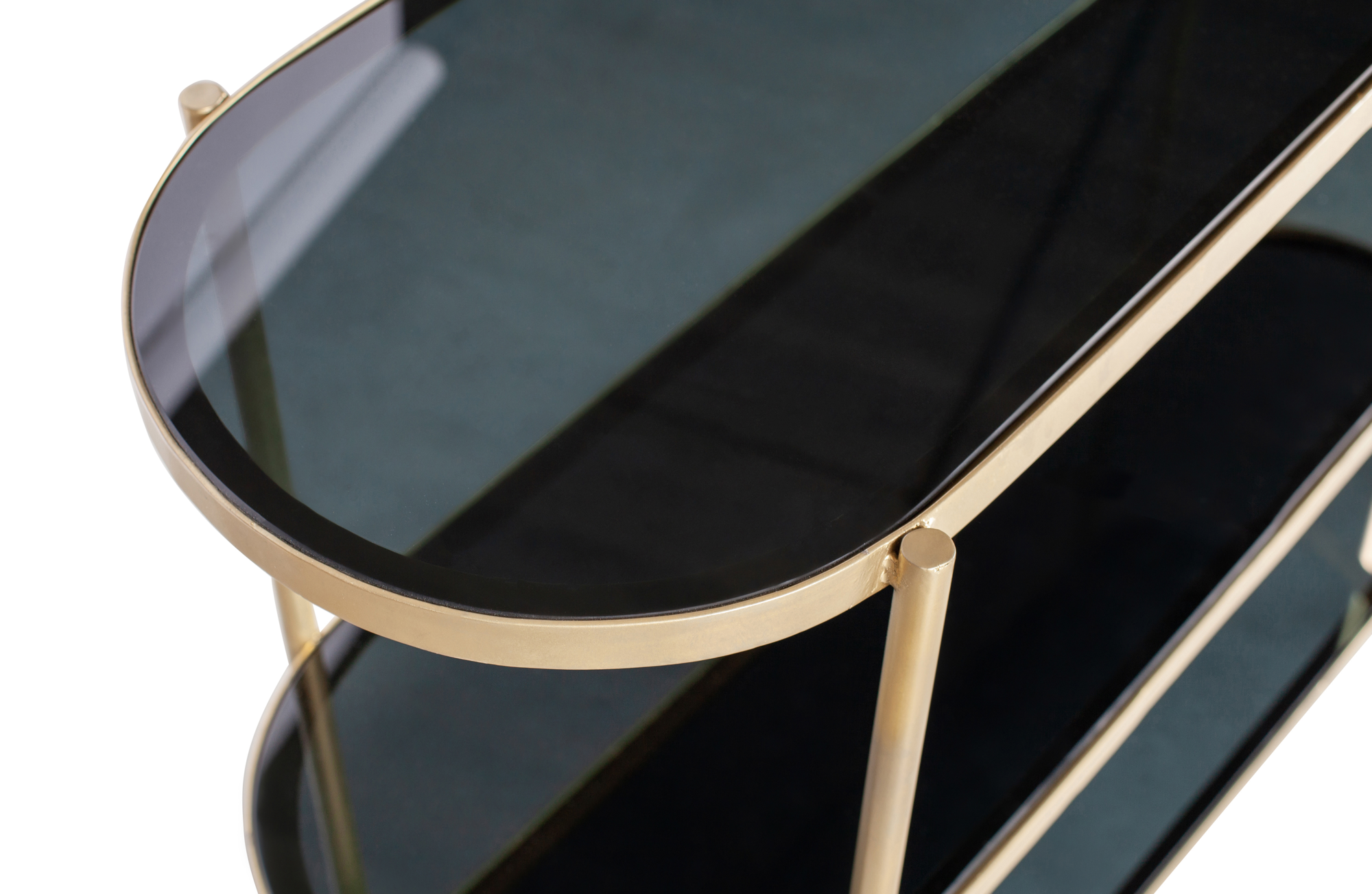 BePureHome sidetable Smokey sidetable Smokey sidetable metaal/glas antique brass