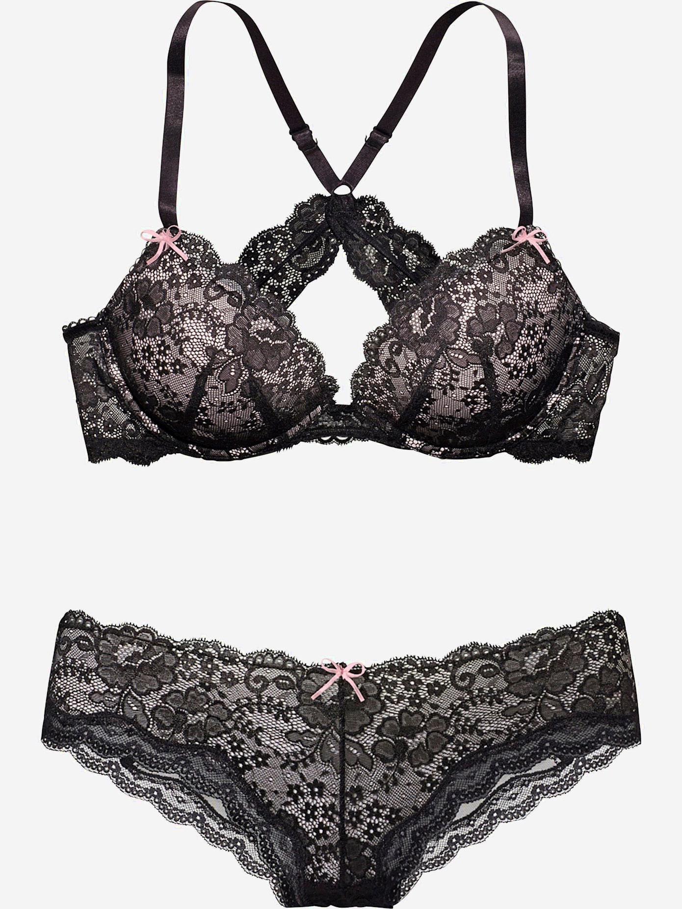 Joli ensemble lascana composé d'un soutien-gorge push-up et d'un panty