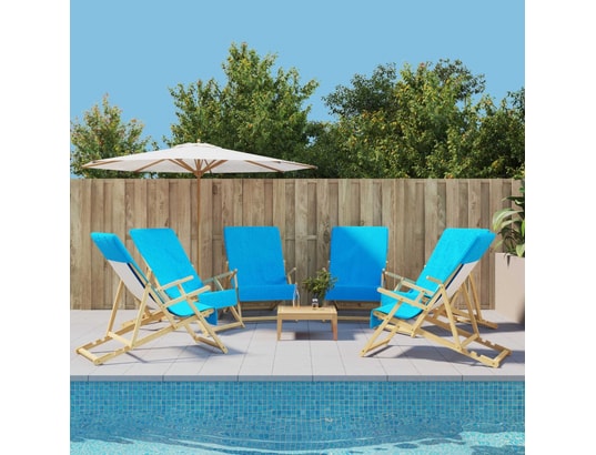 VIDAXL - Serviette de plage Serviettes de plage 6 pcs turquoise 60x135 cm tissu 400 gsm