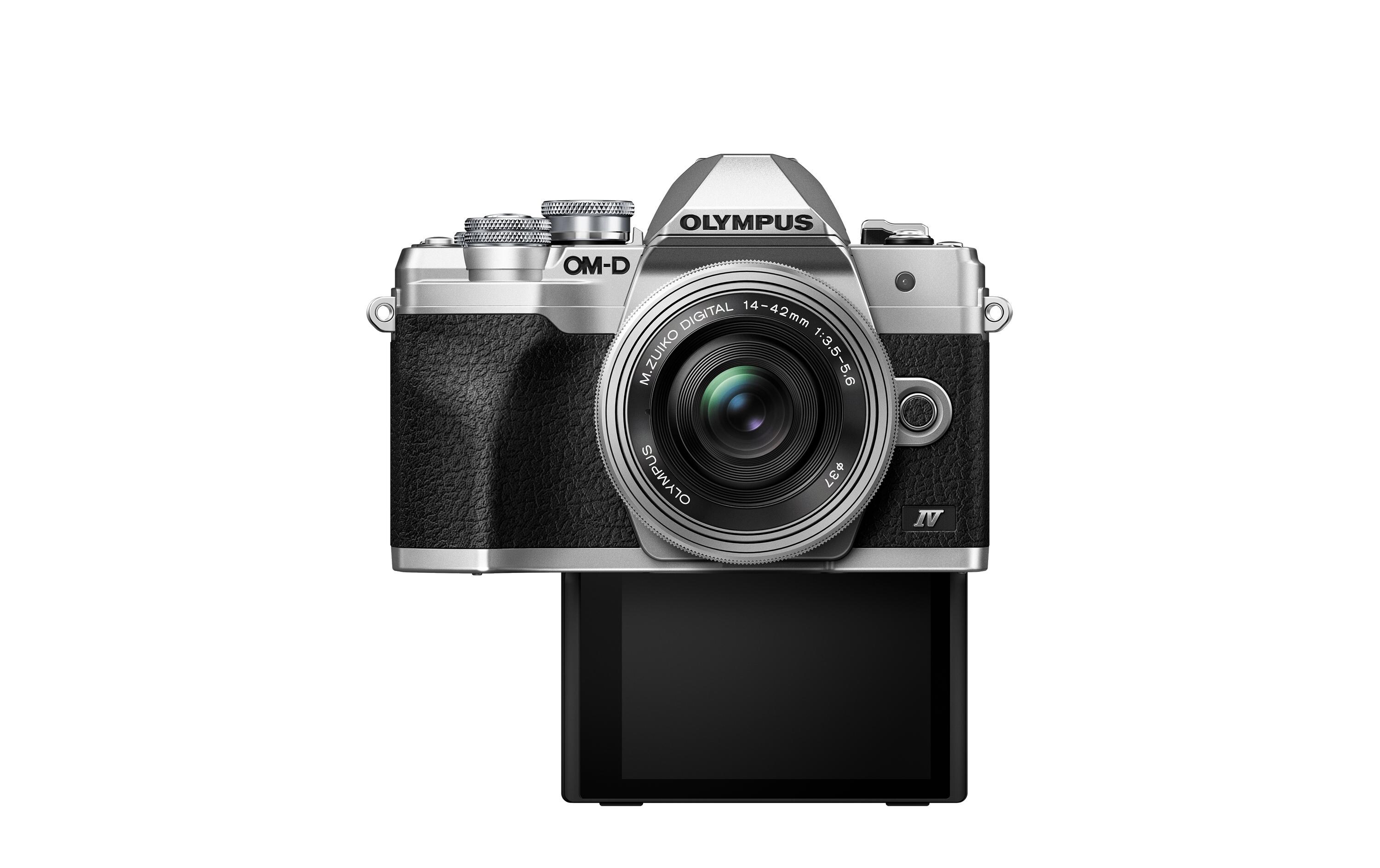 Fotokamera E-M10 Mark IV Kit 14-42 Silber<br>Kompakte Fotokamera mit Bildstabilisator und Sucher