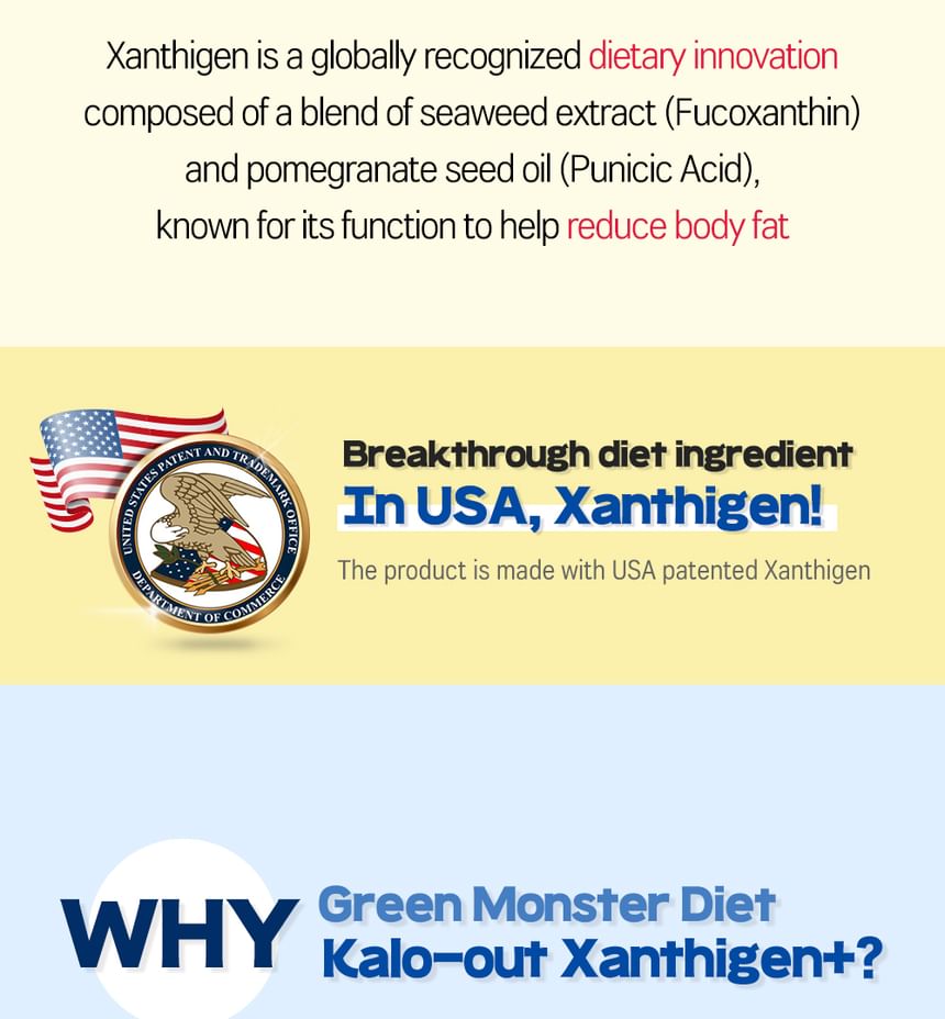GREEN MONSTER - Lichaamsvetdieet Kaloout Xanthigen+