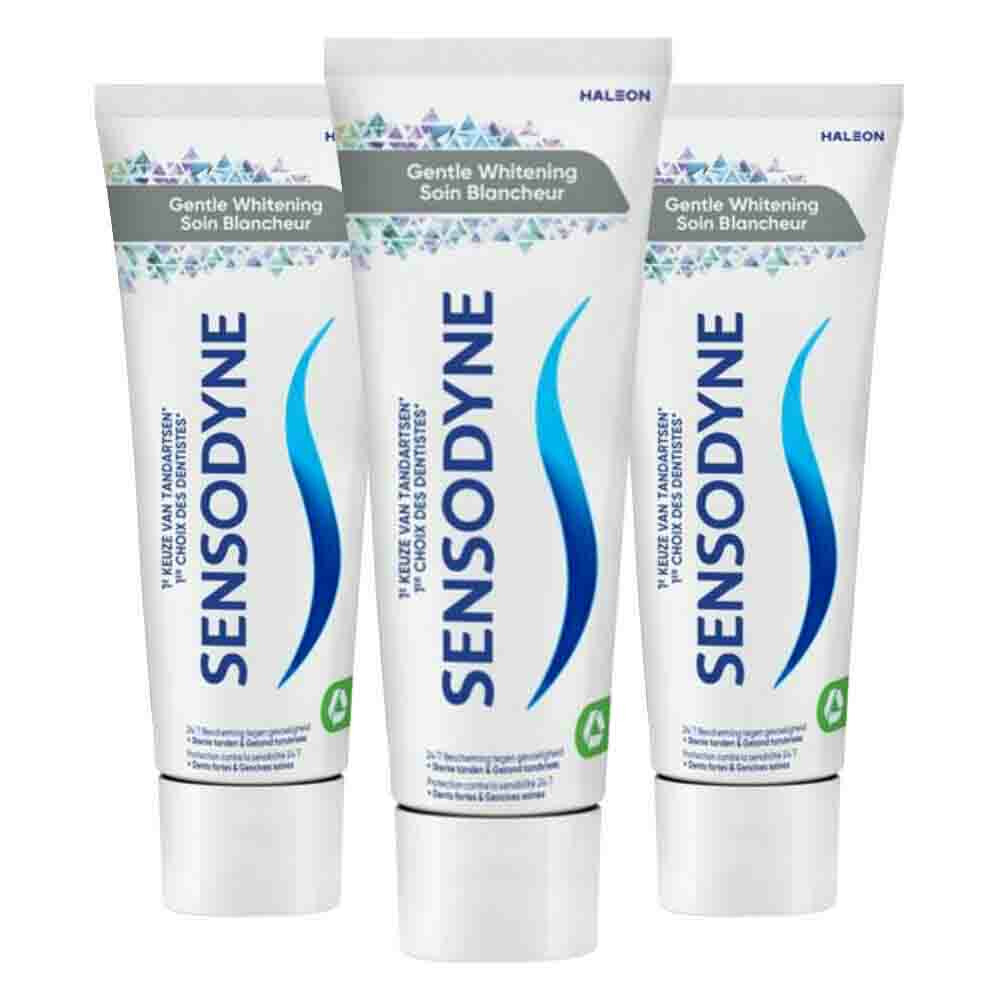 3x Sensodyne Tandpasta Gentle Whitening 75 ml
