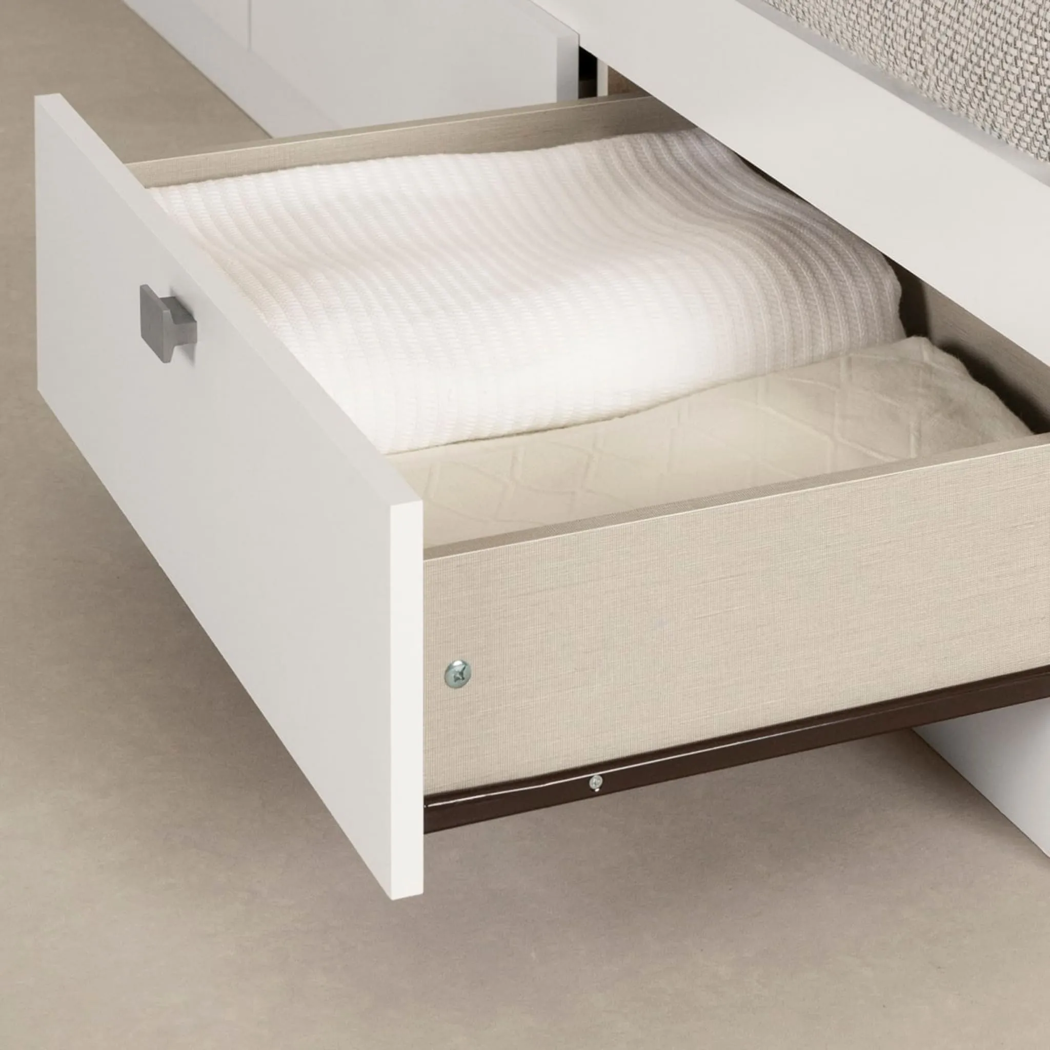 South Shore Lit Matelot Simple 3 Tiroirs Spark - Blanc Solide
