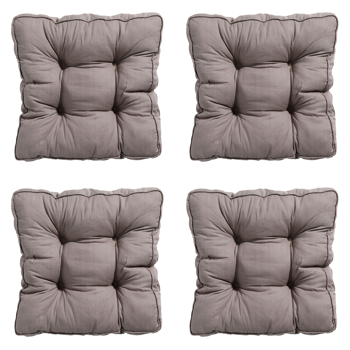 Madison Basic taupe Zitkussen - Set van 4