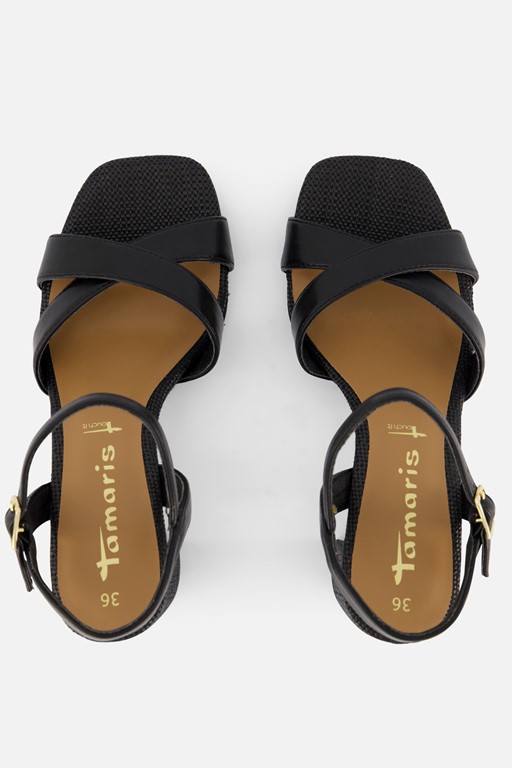 Tamaris Sandalen met hak zwart Synthetisch