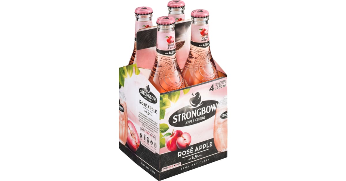Strongbow Cider Rosé Apple Tray 4x 0,33 Liter (Einweg)