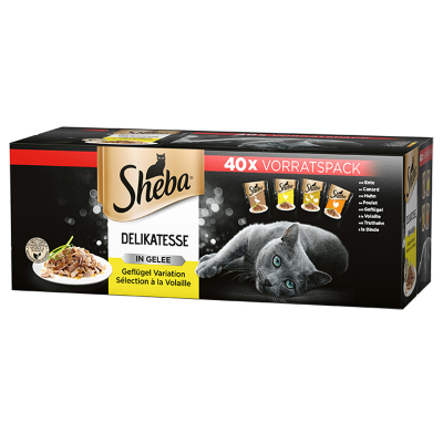 Sheba Delikatesse in Gelee Geflügel Variation 40x85g
