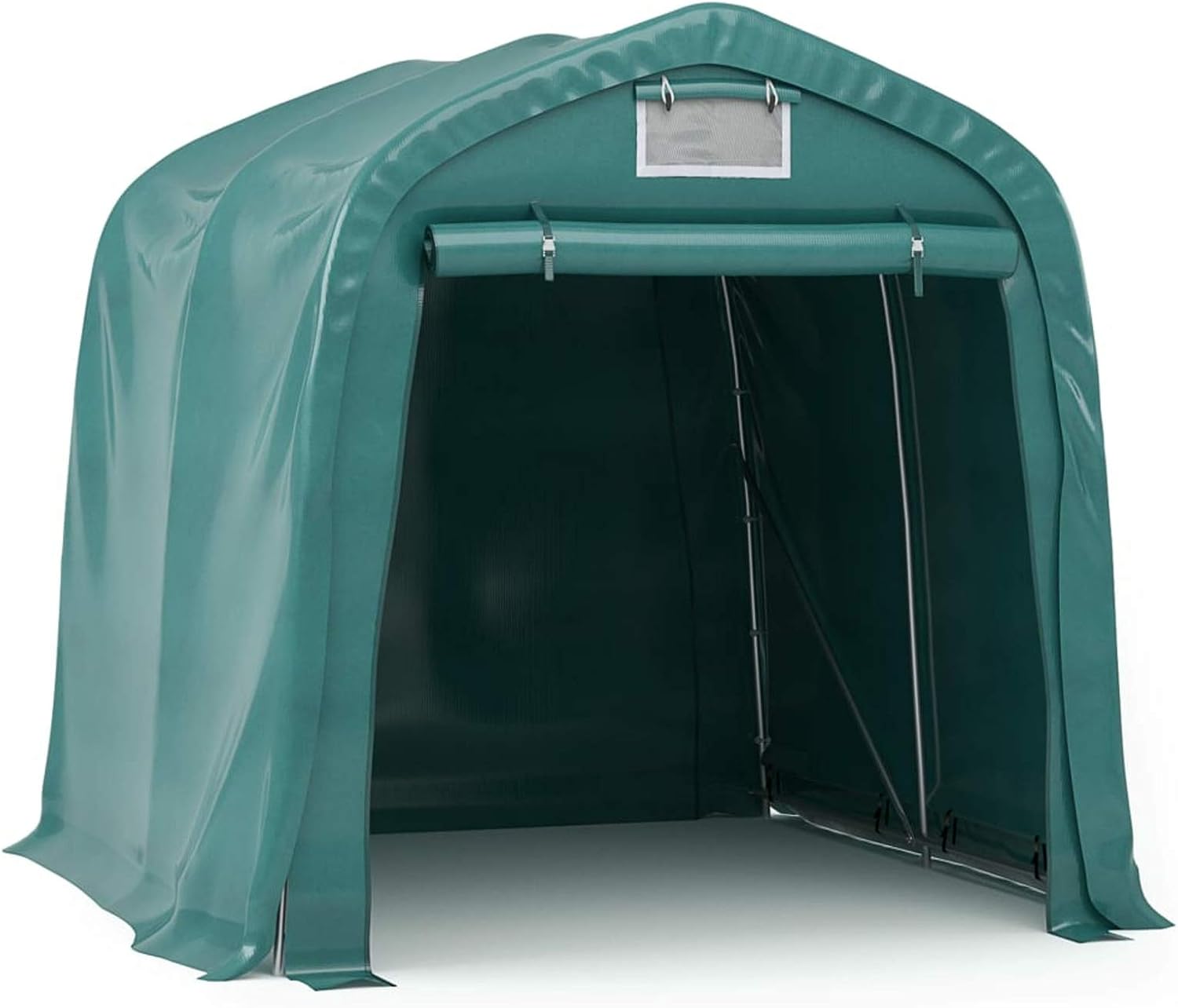 Kavolet Garagenzelt Carport 1,6x2,4 m Wasserfest Zeltgarage Weidezelt Auto Motorrad Schutz Unterstand Lagerzelt PVC Plane und Stabiler Stahlrohrkonstruktion, Grün