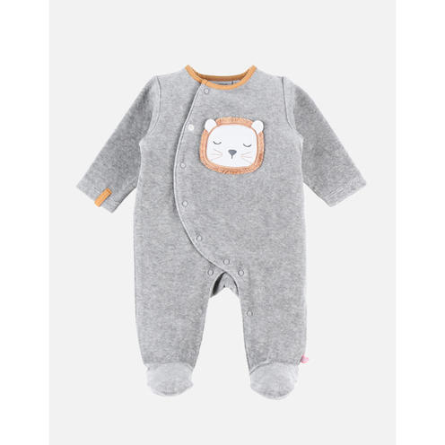 Babou & Kendi Pyjama babou velours gris 6 mois - NOUKIE 'S