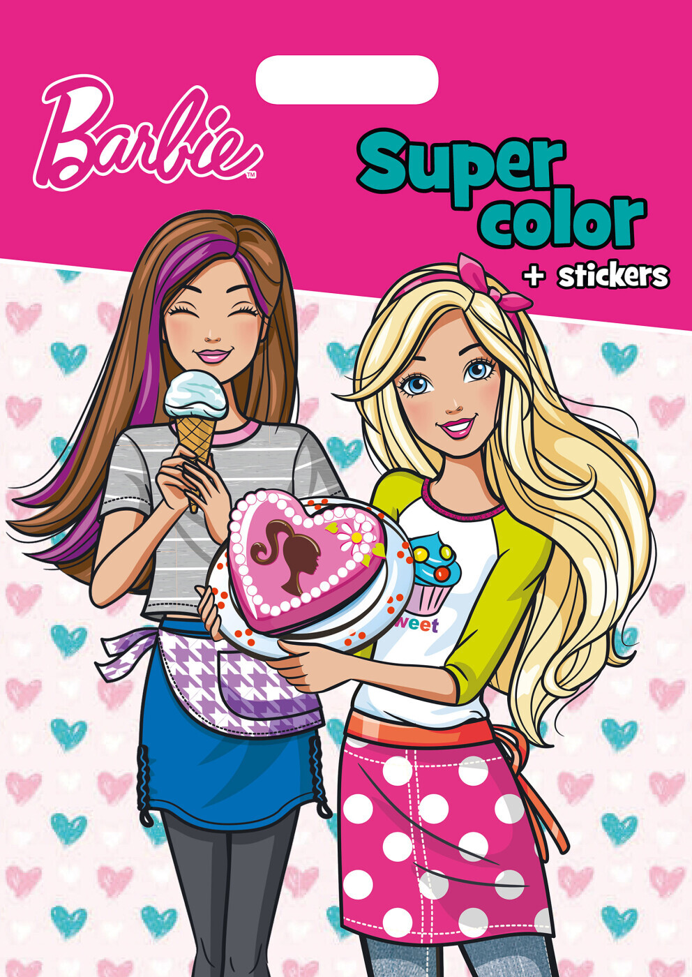 Barbie - Super Color + Stickers Carry Along - Barbie - Bog
