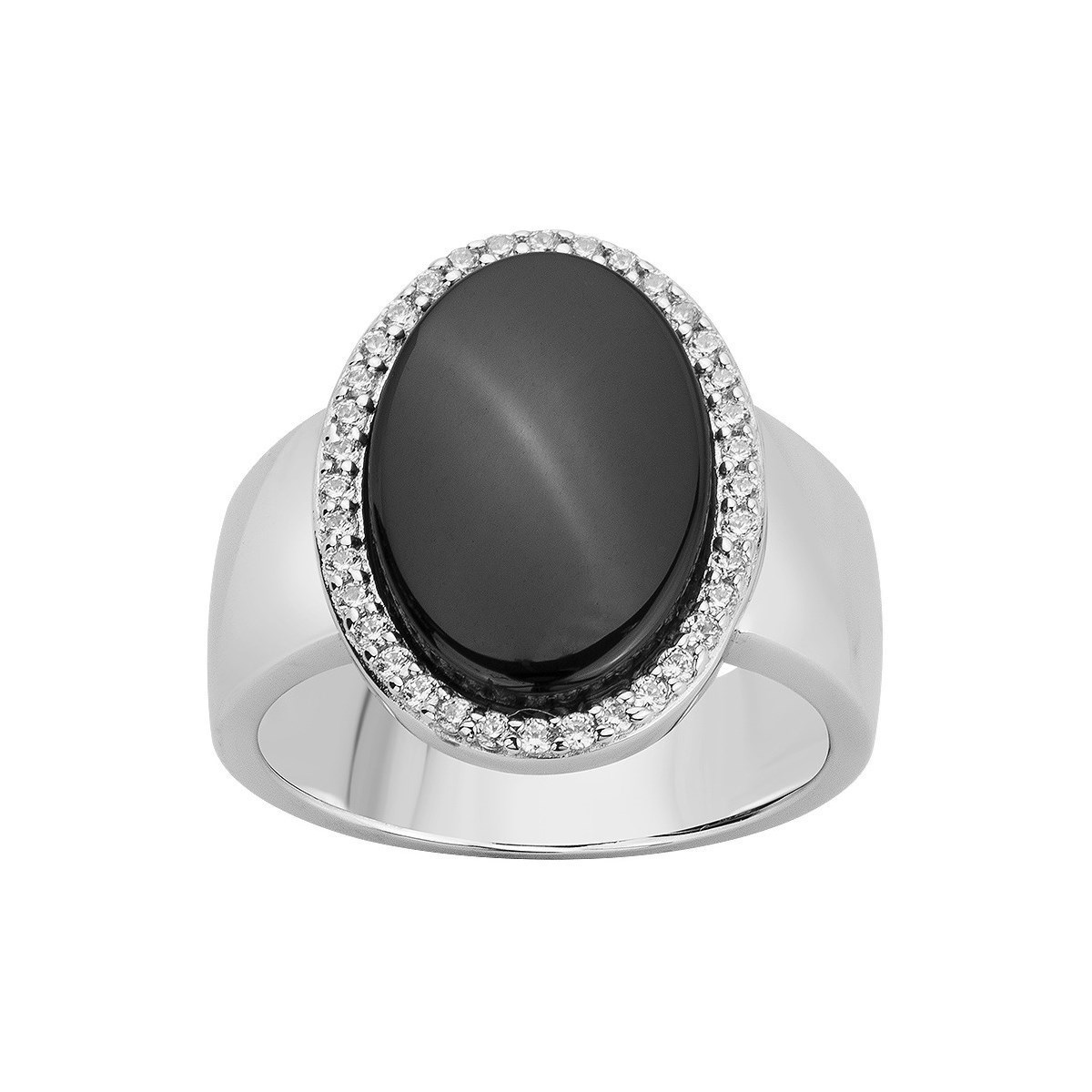 Bague en Argent 925 millièmes et oxyde de zirconium - blanc brillant