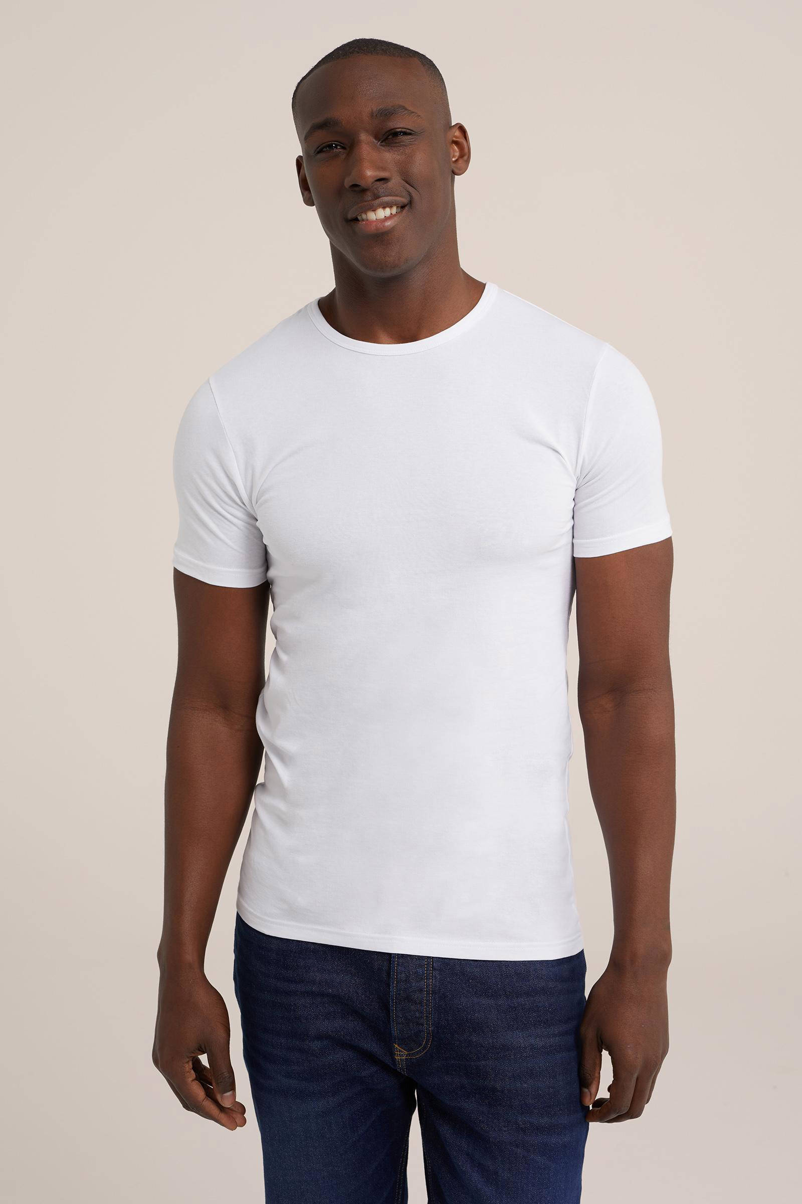 WE Fashion T-shirt wit (set van 4)