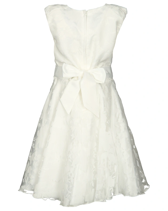 Kleid GLORIA mit Bindegürtel in ecru