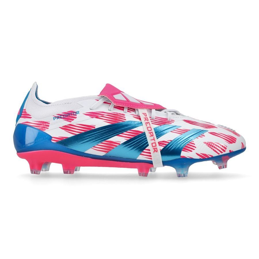 adidas Predator Elite Fold-over Tongue FG Reemergence - Blanc/Bleu/Rose