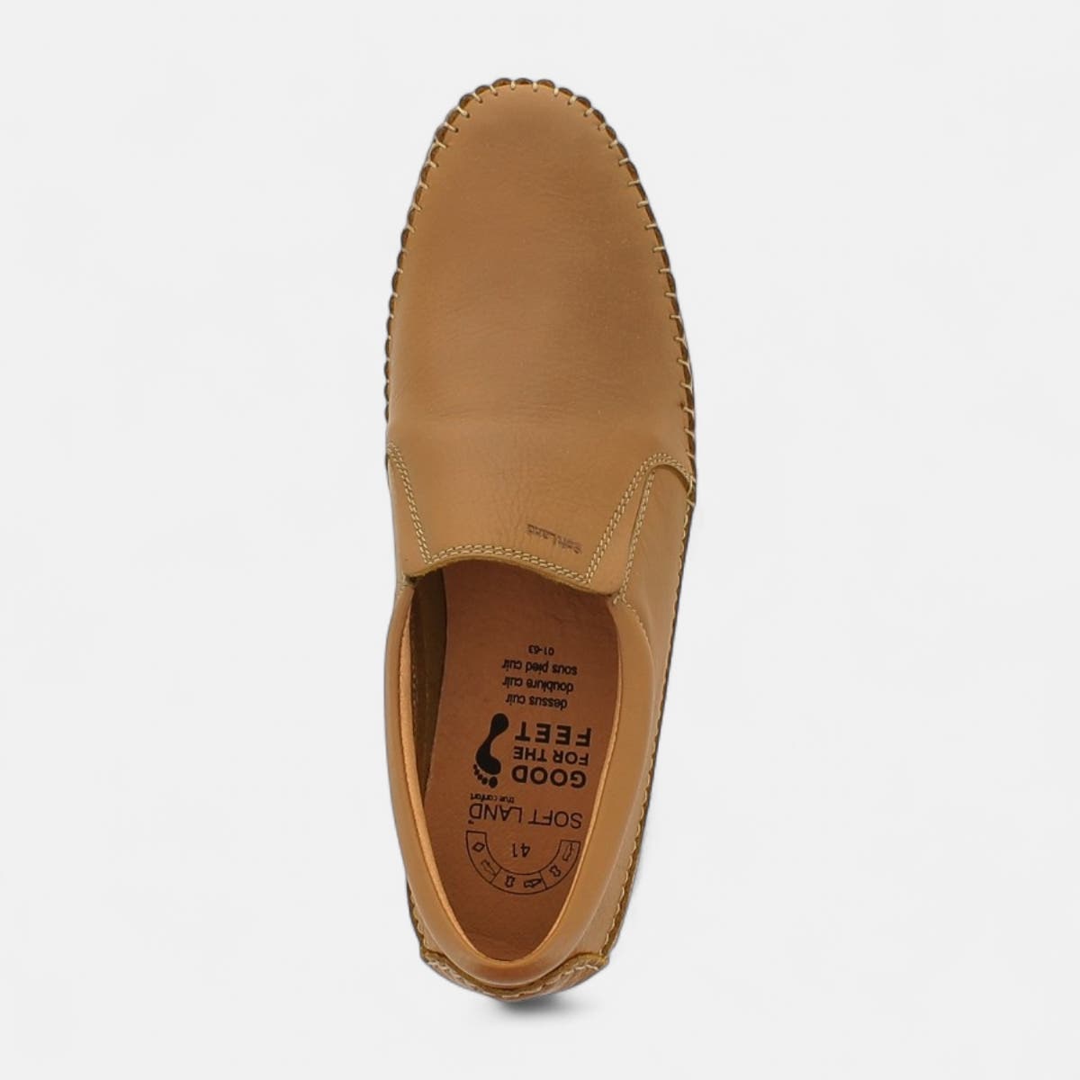 Mocassins Homme en cuir cognac