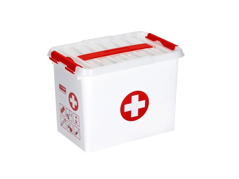Sigma Home Erste Hilfe Box 9 l Weiss Übersichtliche Q-line First Aid Box