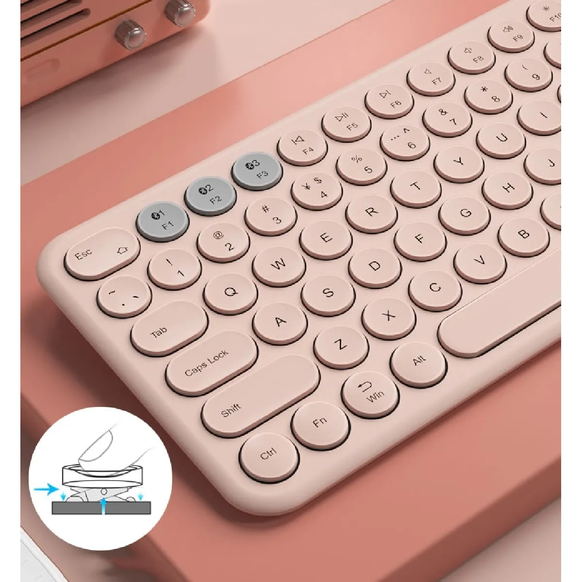 Universal Clavier gaming mini sans fil - Vintage blanc