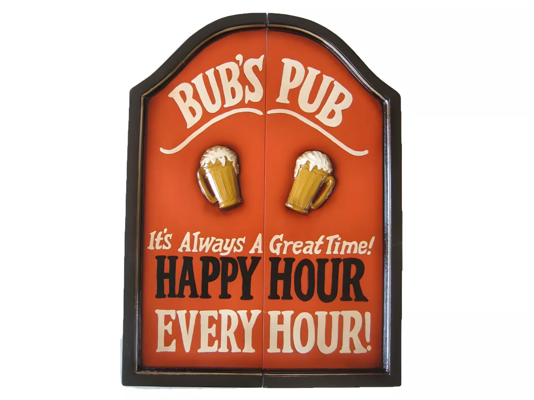 Jeu de fléchettes et plaque décorative HAPPY HOUR