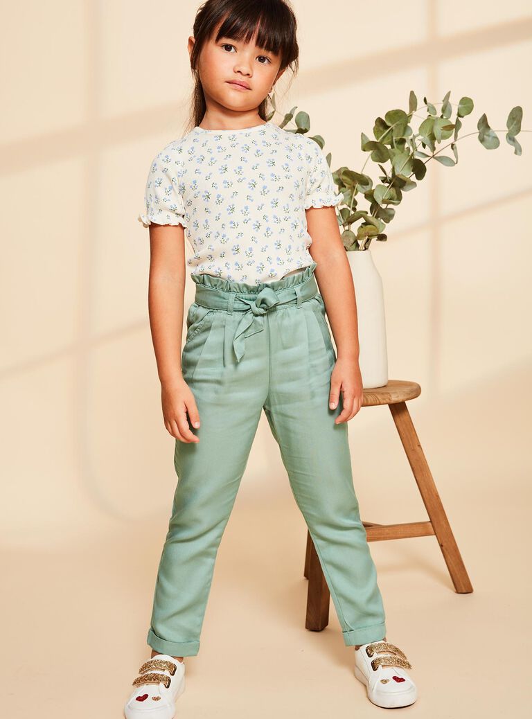 Pantalon paperbag kaki
