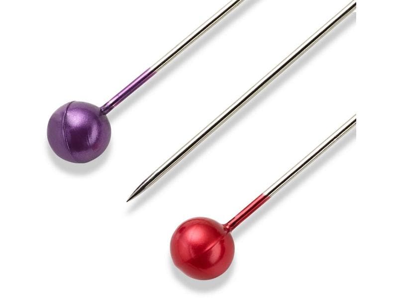 Prym Stecknadel 0.58 x 40 mm, Bunt Perlkopfstecknadeln in verschiedenen Farben
