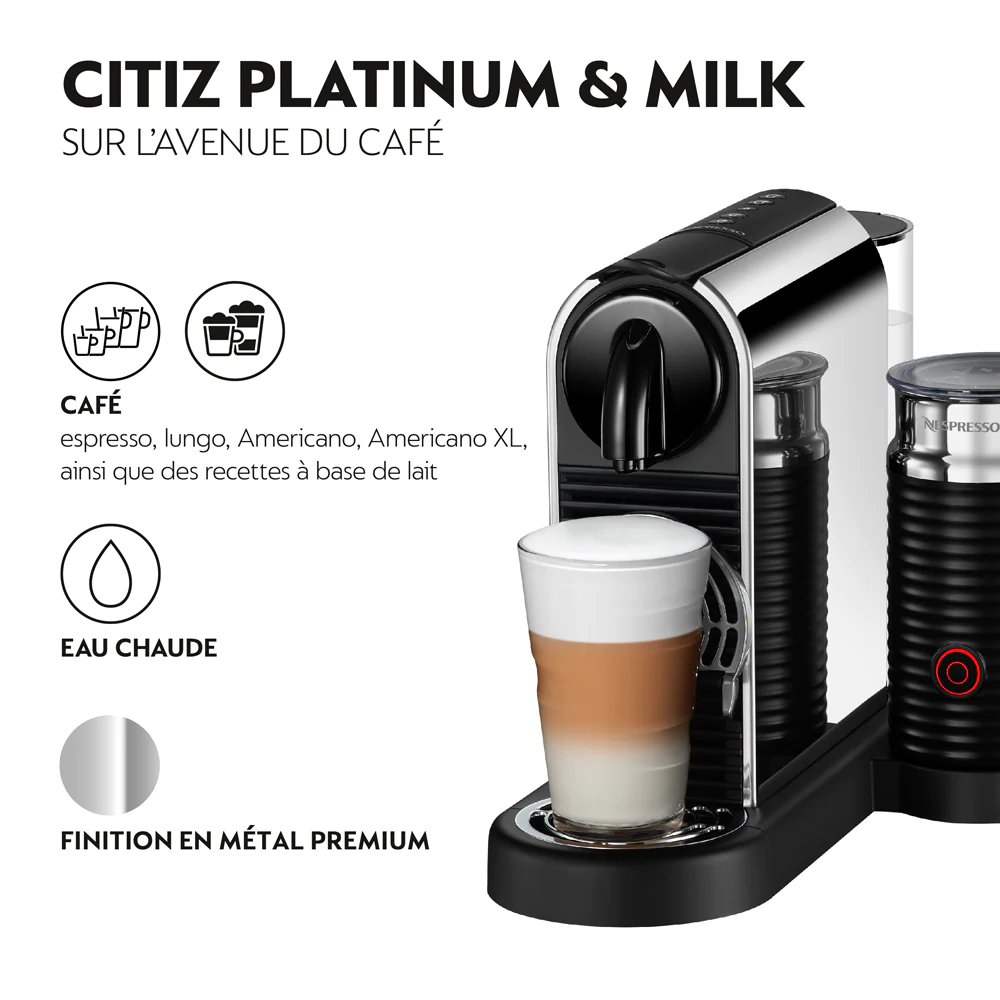 Nespresso Citiz Platinum avec aeroccino Magimix