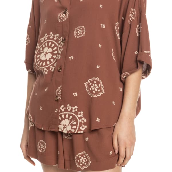 Chemise ROXY BEACH NOSTALGIA W ROOT BEER BACAN BANDANA