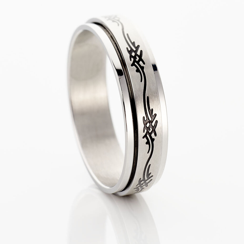 Bague Acier Blanc Lucas